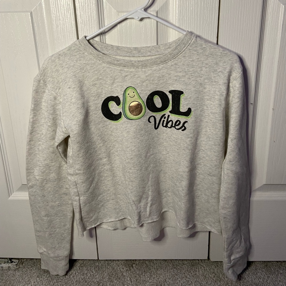 Girls Justice “Cool vibes” sweatshirt with avocado.